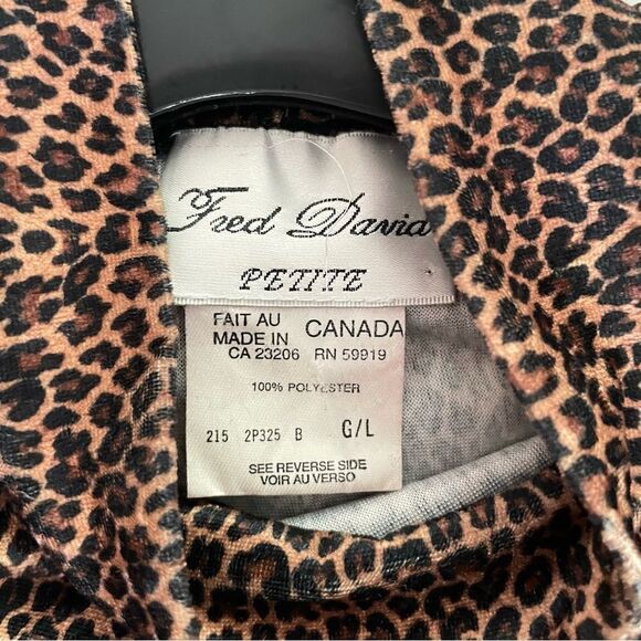 Vintage Velvet Leopard Print Top - Picture 5 of 5